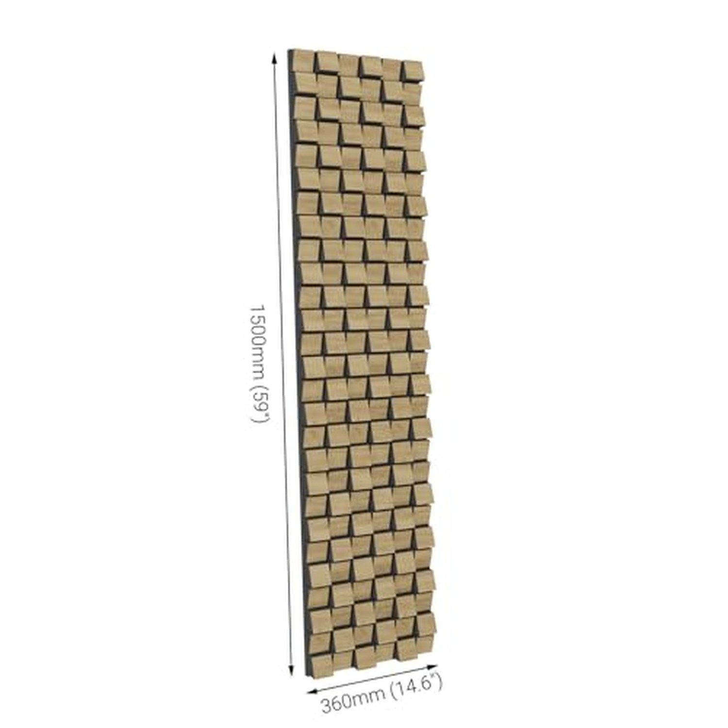 18-Pack Acoustic Slat Wall Stripes, Wooden HDF Decorative Diffuser - Oak (ZARINA) — image 4