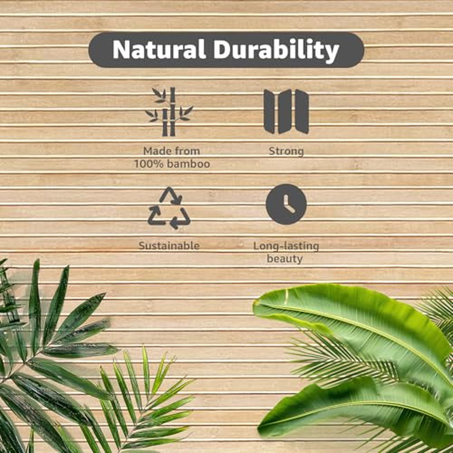 Art3d Natural Bamboo Wall Panel, Carbonized, 12 x 96 Inch — image 6