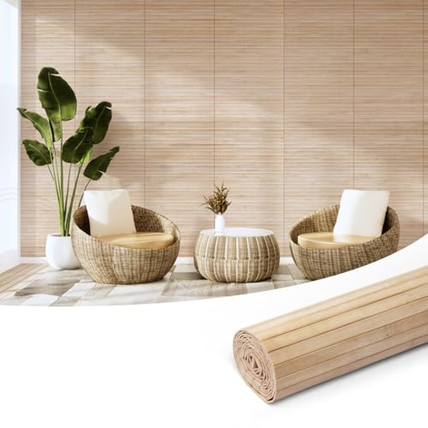 Art3d Natural Bamboo Wall Panel, Carbonized, 12 x 96 Inch