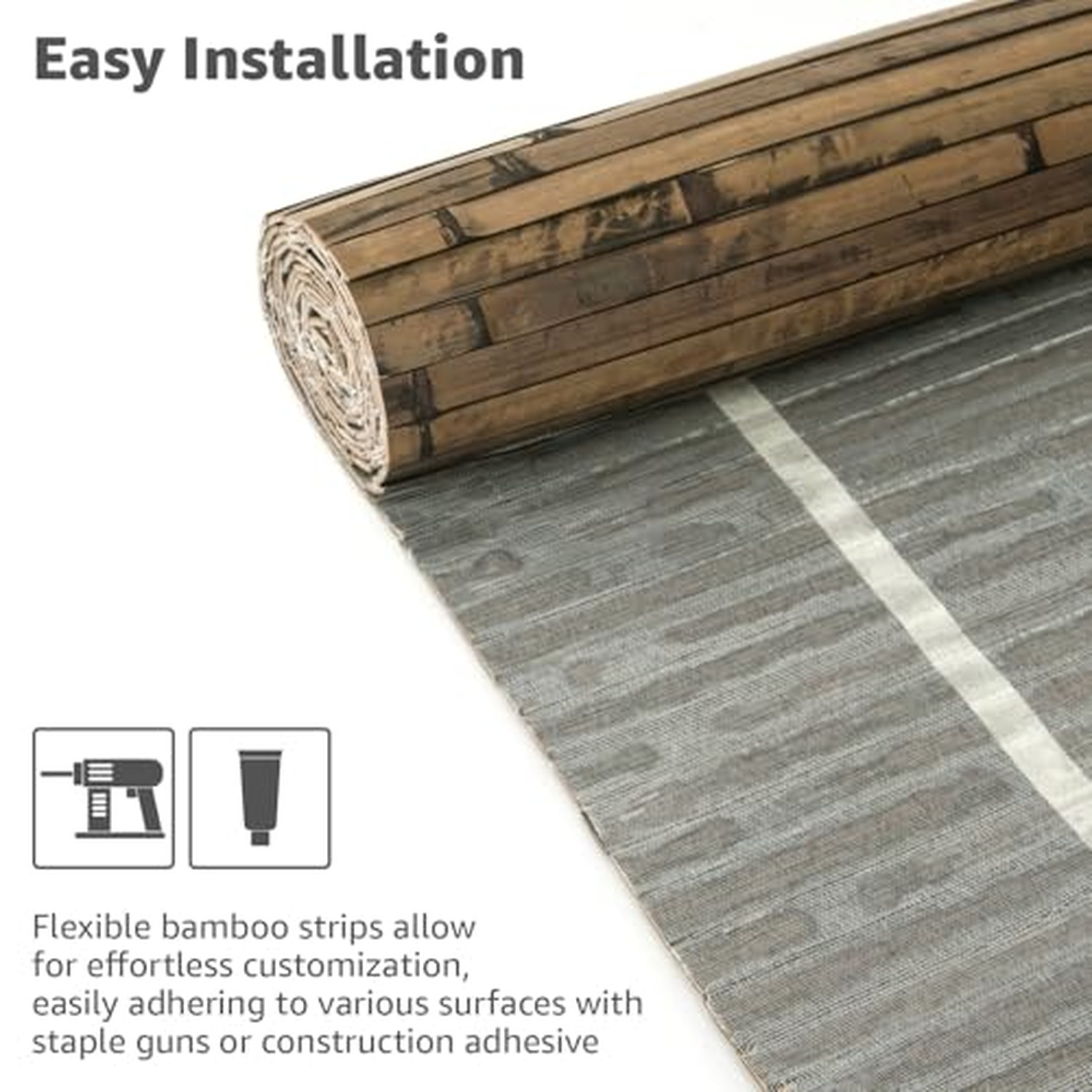 Art3d Natural Bamboo Wall Panel, Dark Burned, 12 x 96 Inch — image 5