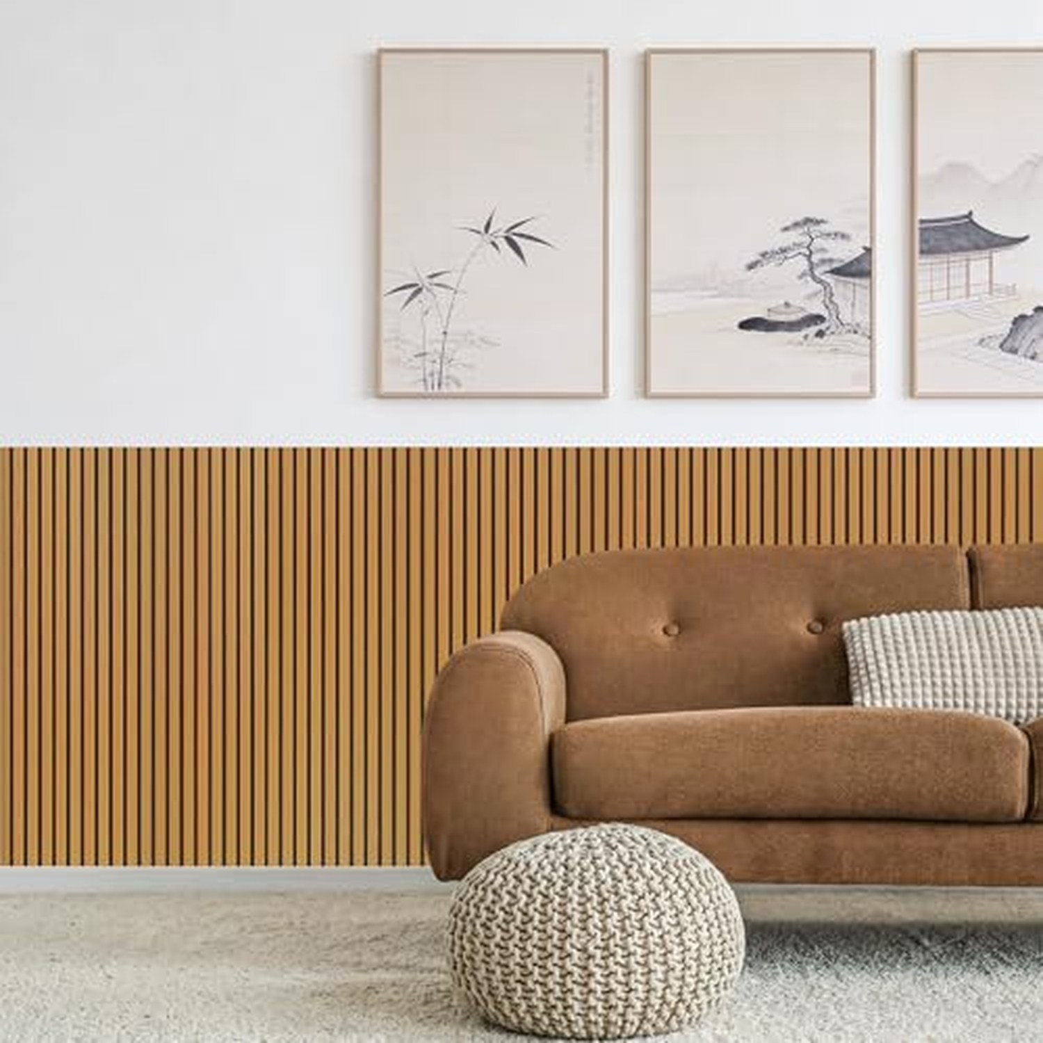 Decoranddecor Acoustic Slat Wood Wall Panel - Oak, 120x60cm — image 3