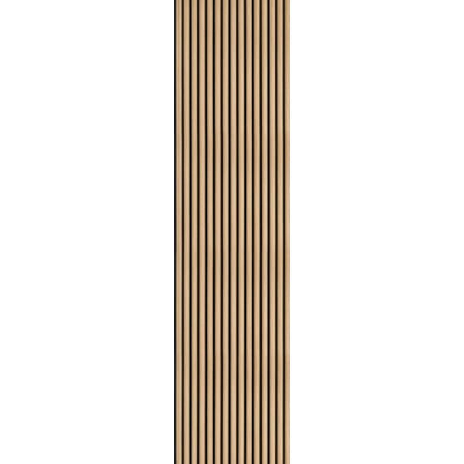Fuse Acoustic Wooden Reeded Wall Panel - Natural Oak, 2.4m x 0.6m