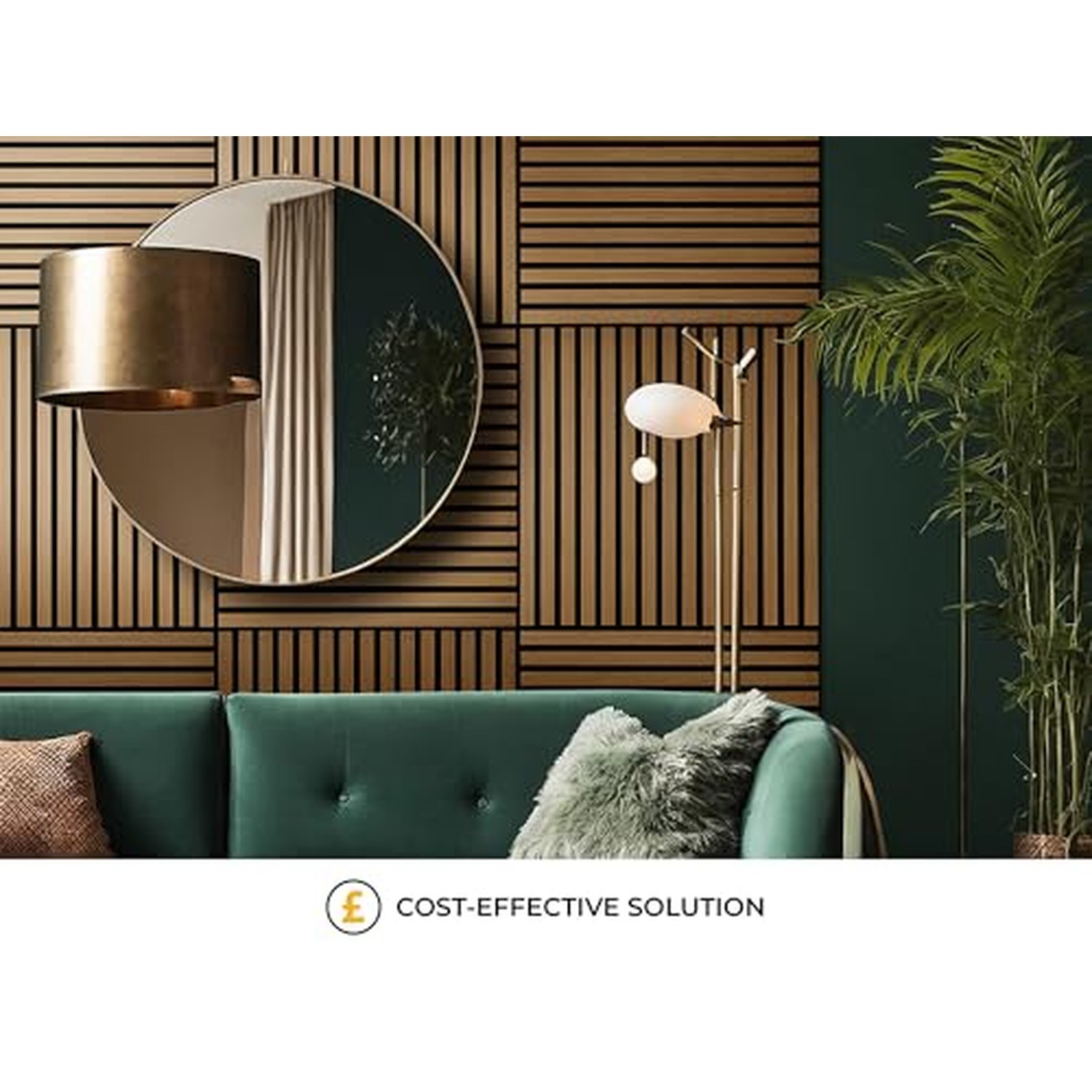 Fuse Acoustic Wooden Slatted Wall Panel - Natural Oak, 60x60cm — image 6