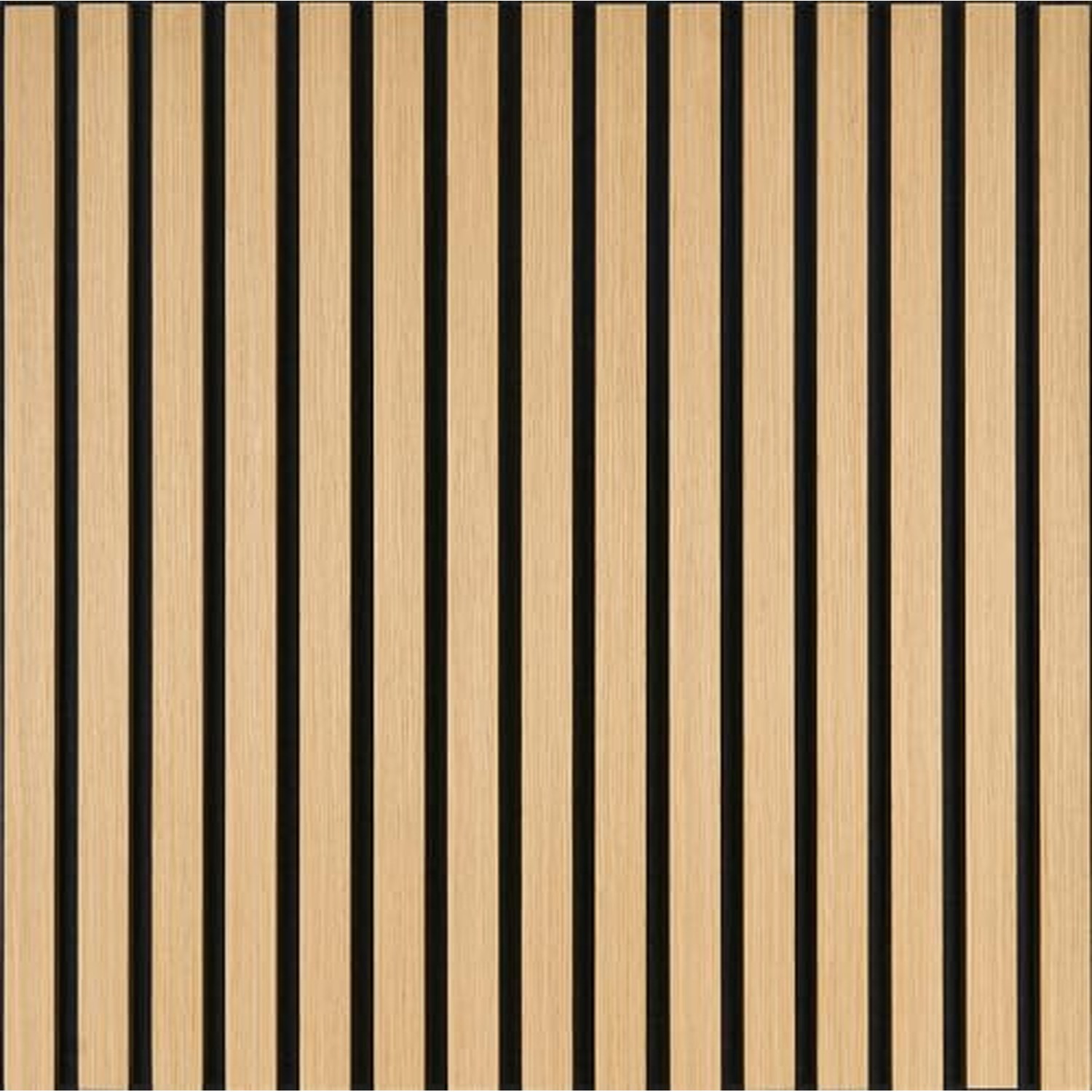 Fuse Acoustic Wooden Slatted Wall Panel - Natural Oak, 60x60cm