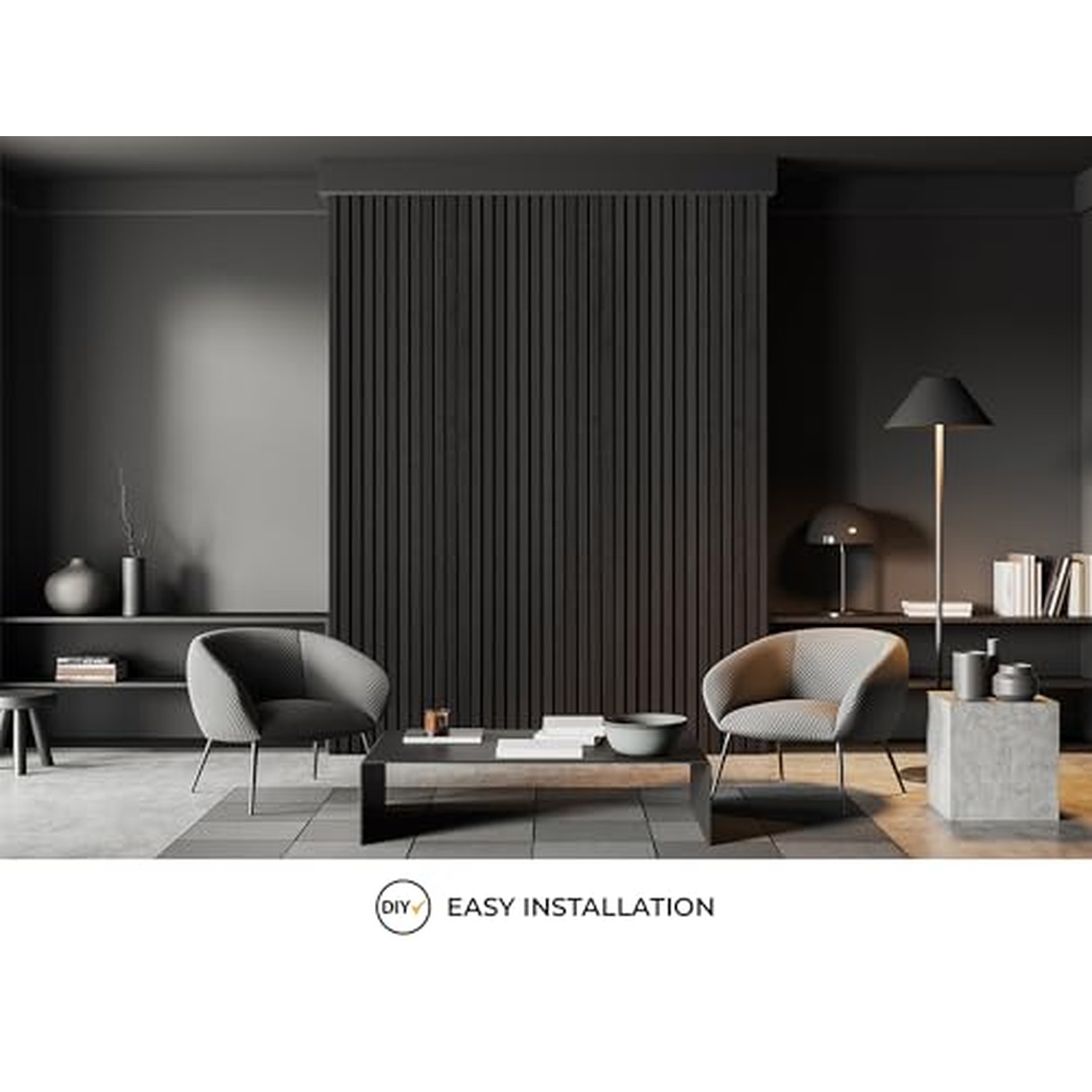Fuse Acoustic Wooden Wall Panel - Black Oak, 240x60cm — image 4