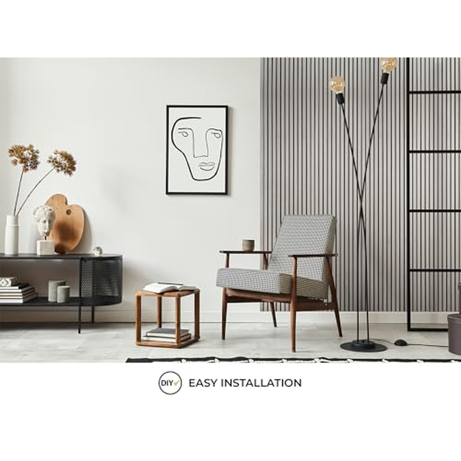 Fuse Acoustic Wooden Wall Panel - Grey Oak, 240x60cm — image 4