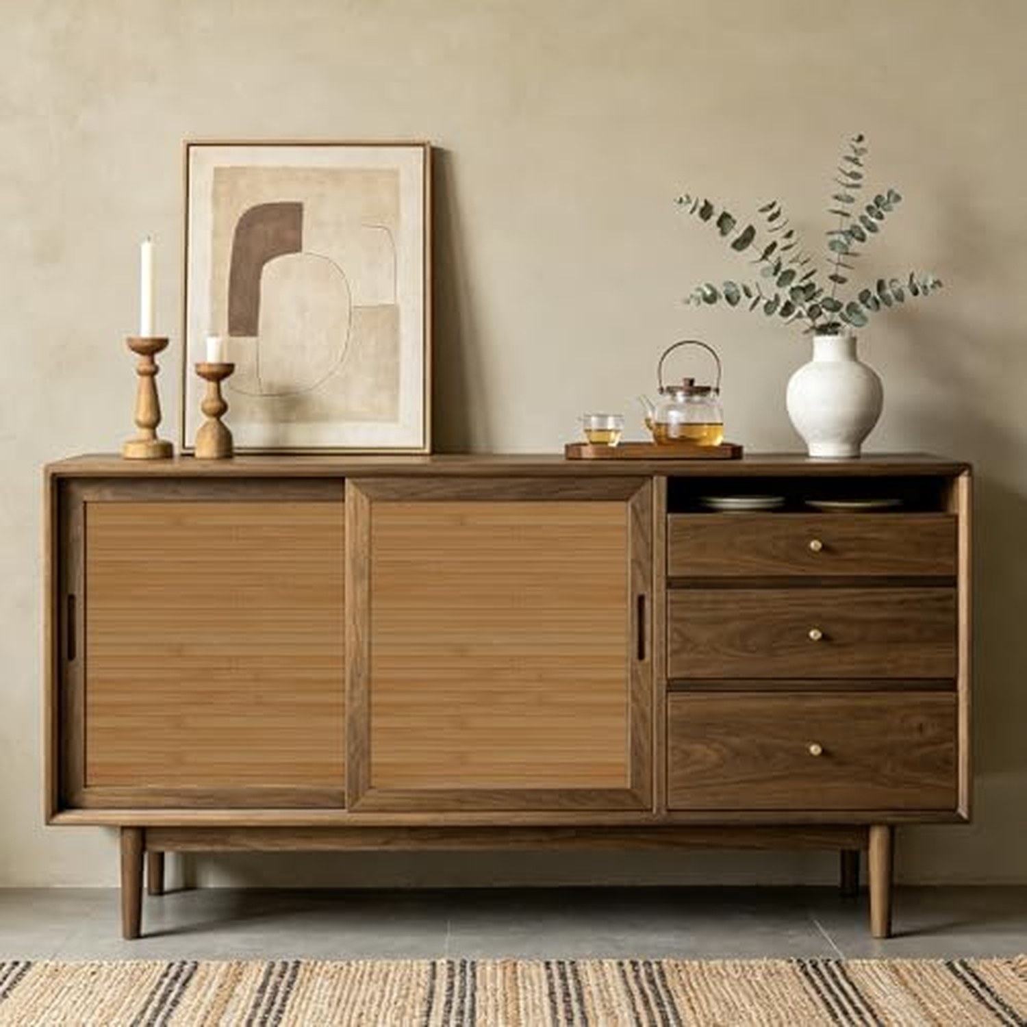 Vieshful Natural Bamboo Wall Panel, Flexible Carbonized, 40x240cm — image 2
